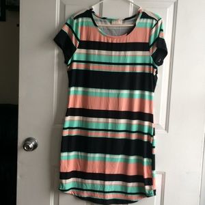 Stripped form fitting dress